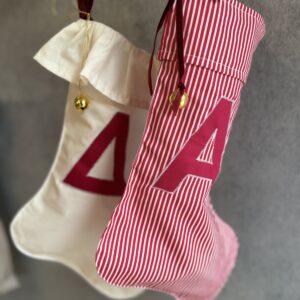 κάλτσα χριστουγεννιάτικη κόκκινη λευκή
