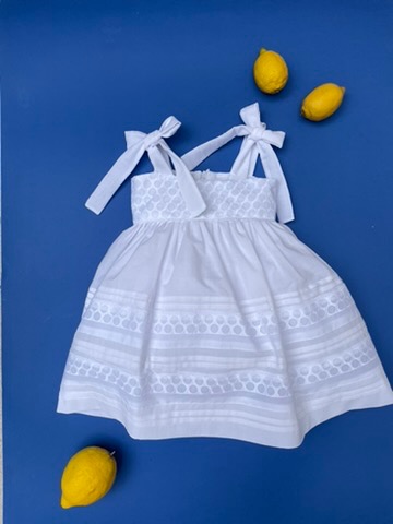 Electra Dress Φόρεμα λευκό φιογκάκι