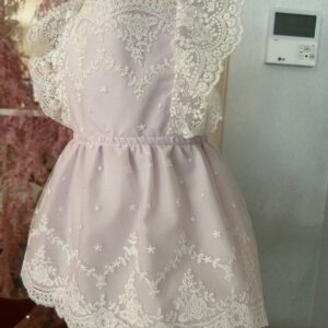 Ροζ φόρεμα με δαντέλα